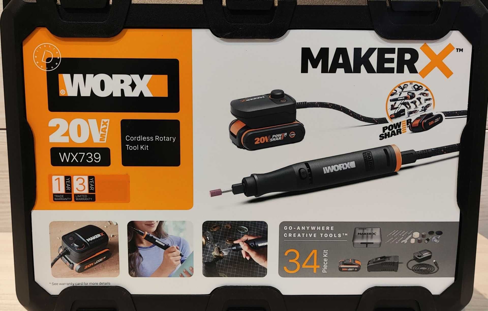 Multiszlifierka z akcesoriami MakerX WX739 WORX narzędzie obrotowe