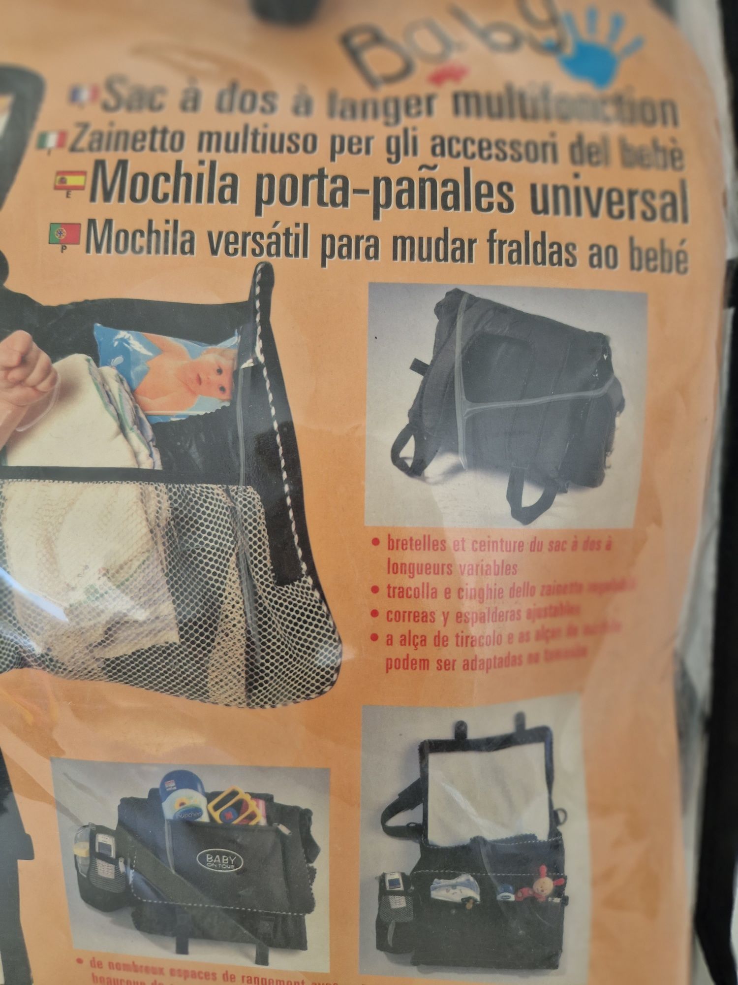 Mochila versátil com muda fraldas