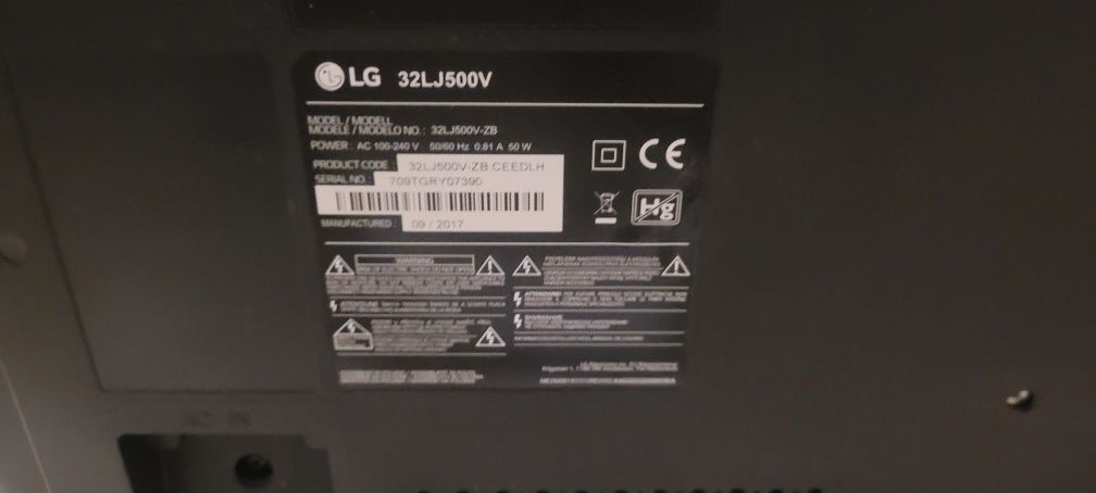Telewizor LG 32 całe - uszkodzony(?)