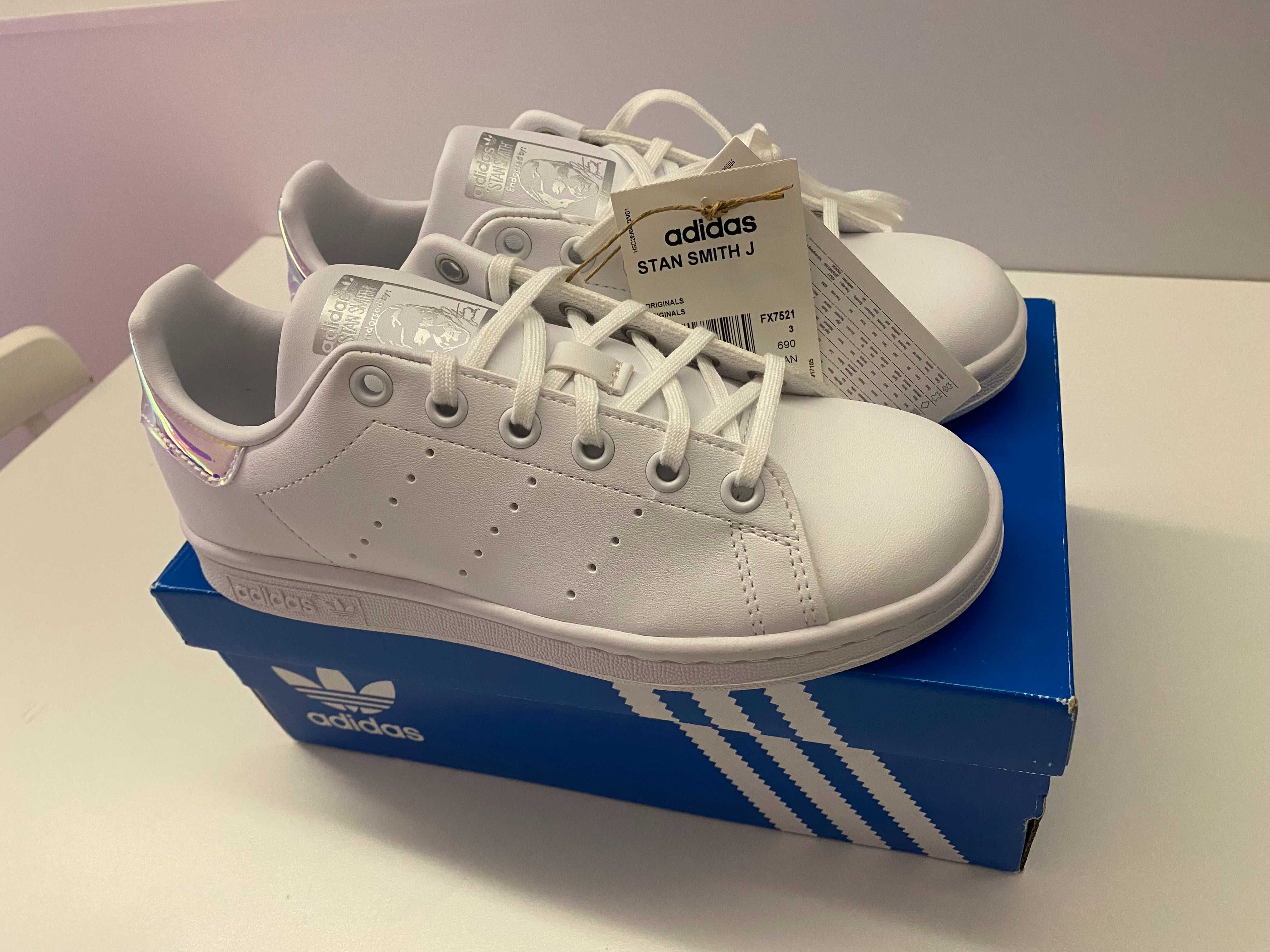 Nowe buty damskie/dziewczęce Adidas Stan Smith J 35.5 35 1/2 originals