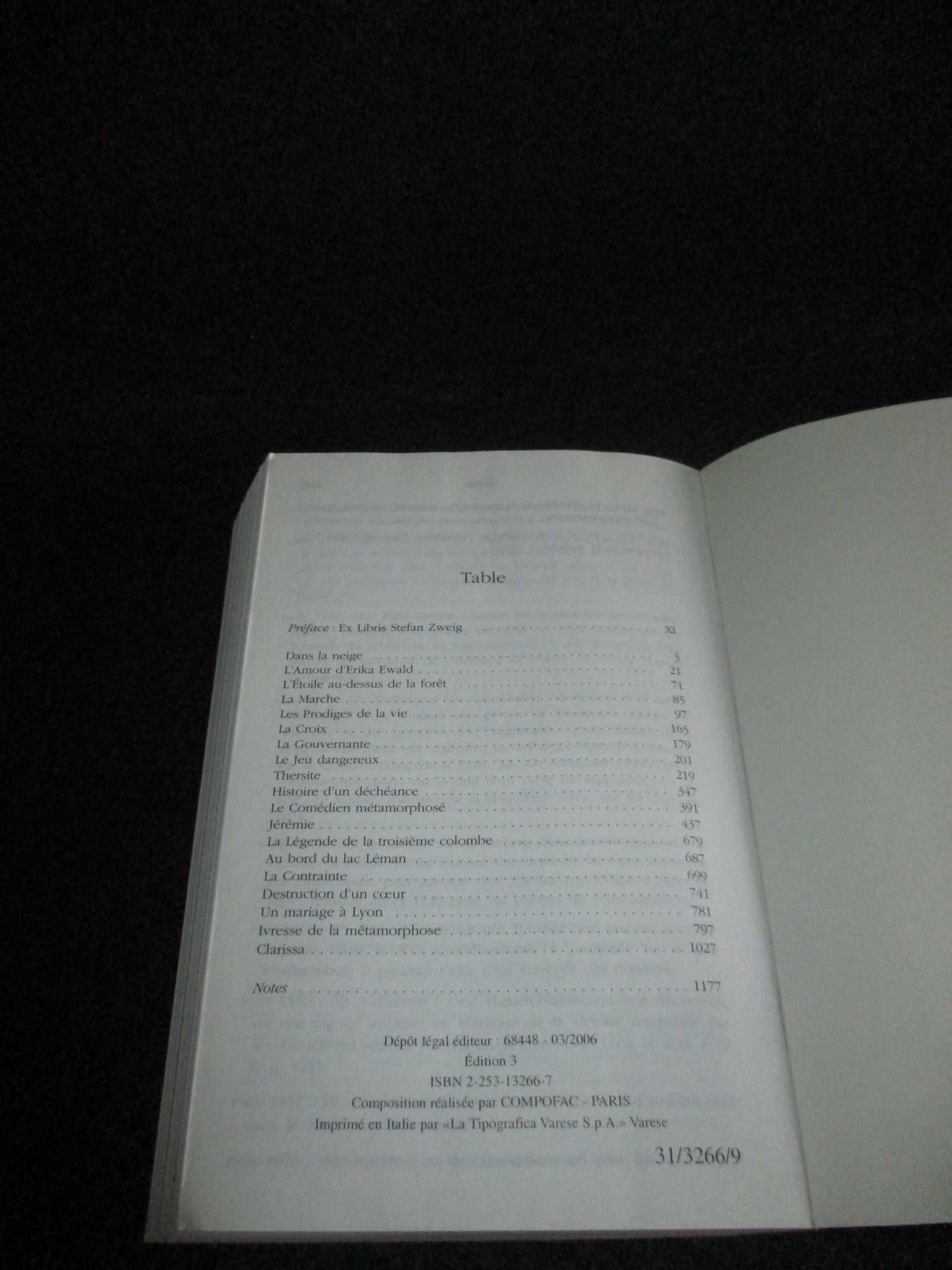 Livros Classiques Modernes Stefan Zweig La Pochothèque