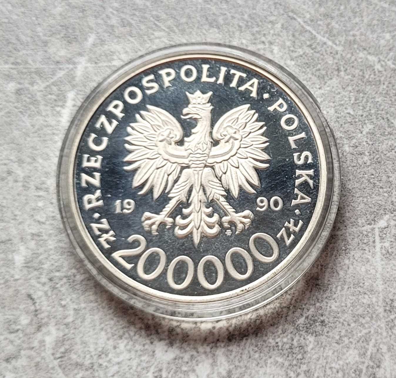 H78) POLSKA srebro - 200.000 Złotych - 1990 r.