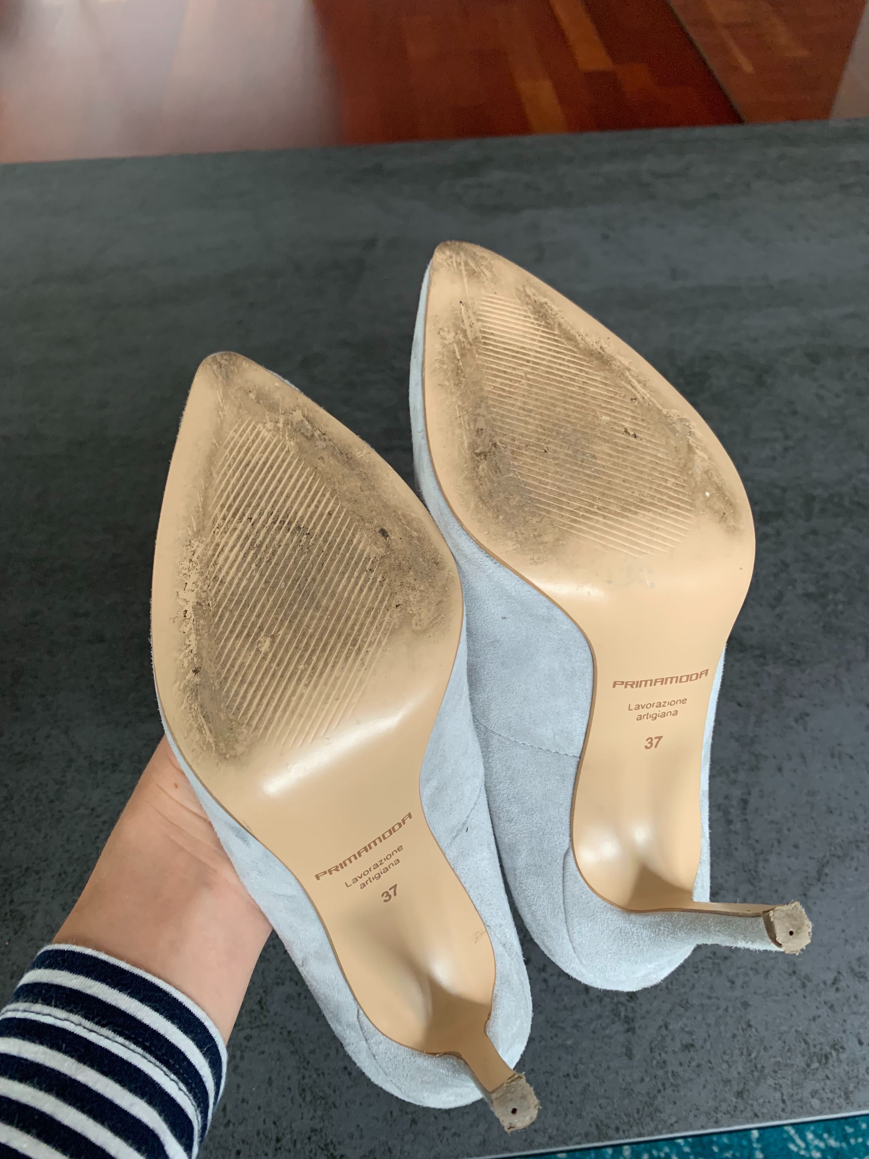 Buty szpilki czółenka szare eleganckie na ślub wesele prima moda 37