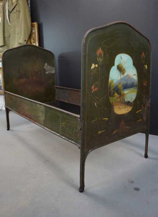 Wieczne łoże łóżko metalowe ręcznie malowane B. Aronowicz Warszawa