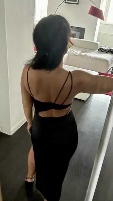 Платье коктейльное  черное шелк ZARA