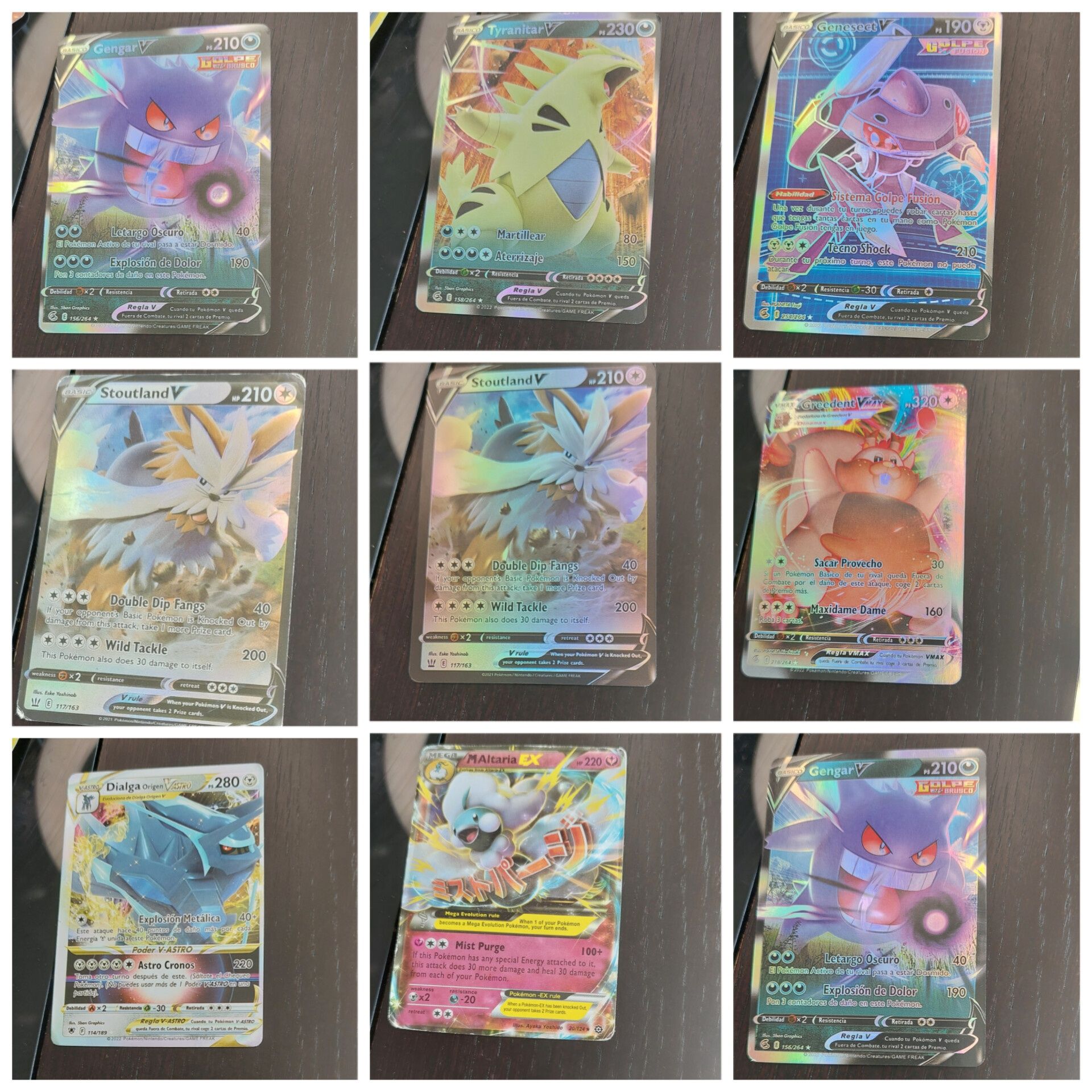 Cartas POKEMON raras e originais brilhantes