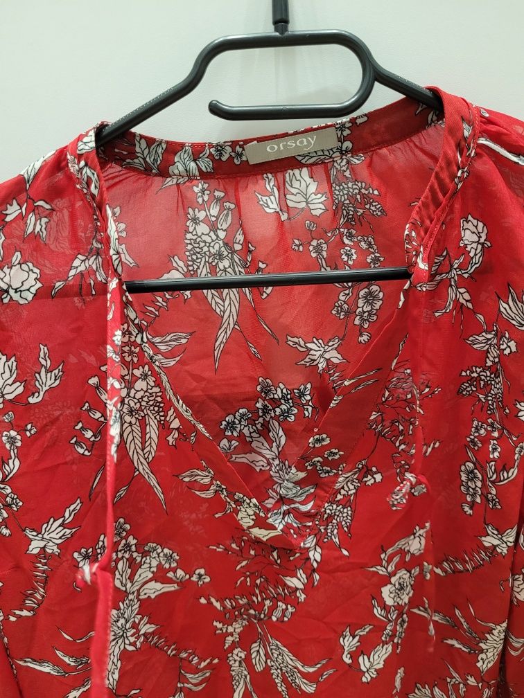 Czerwona bluzka koszula Orsay S