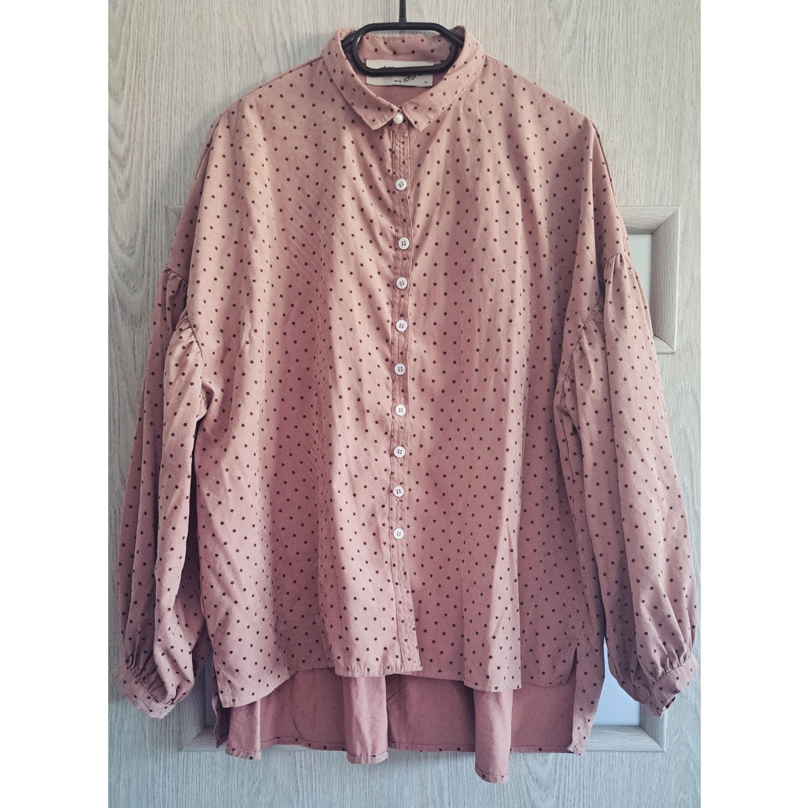 Koszula damska Wiya plus size luźny krój 46 48 XXL brudny róż