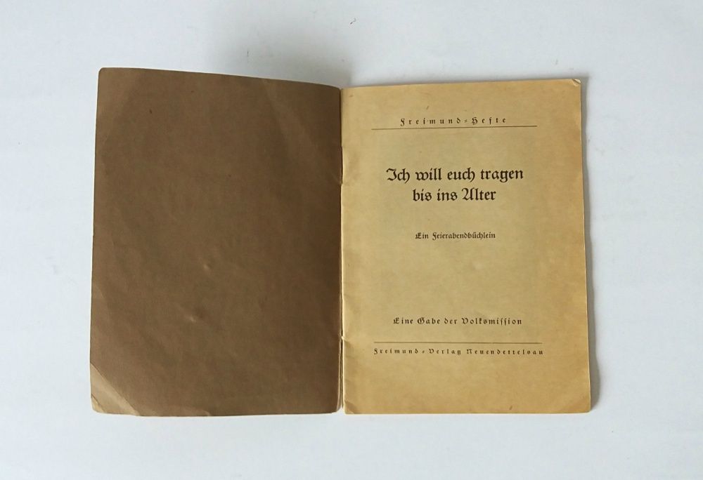 Zeszyt modlitw i rozważań Niemiecki lata 1930 Feierabendbüchlein