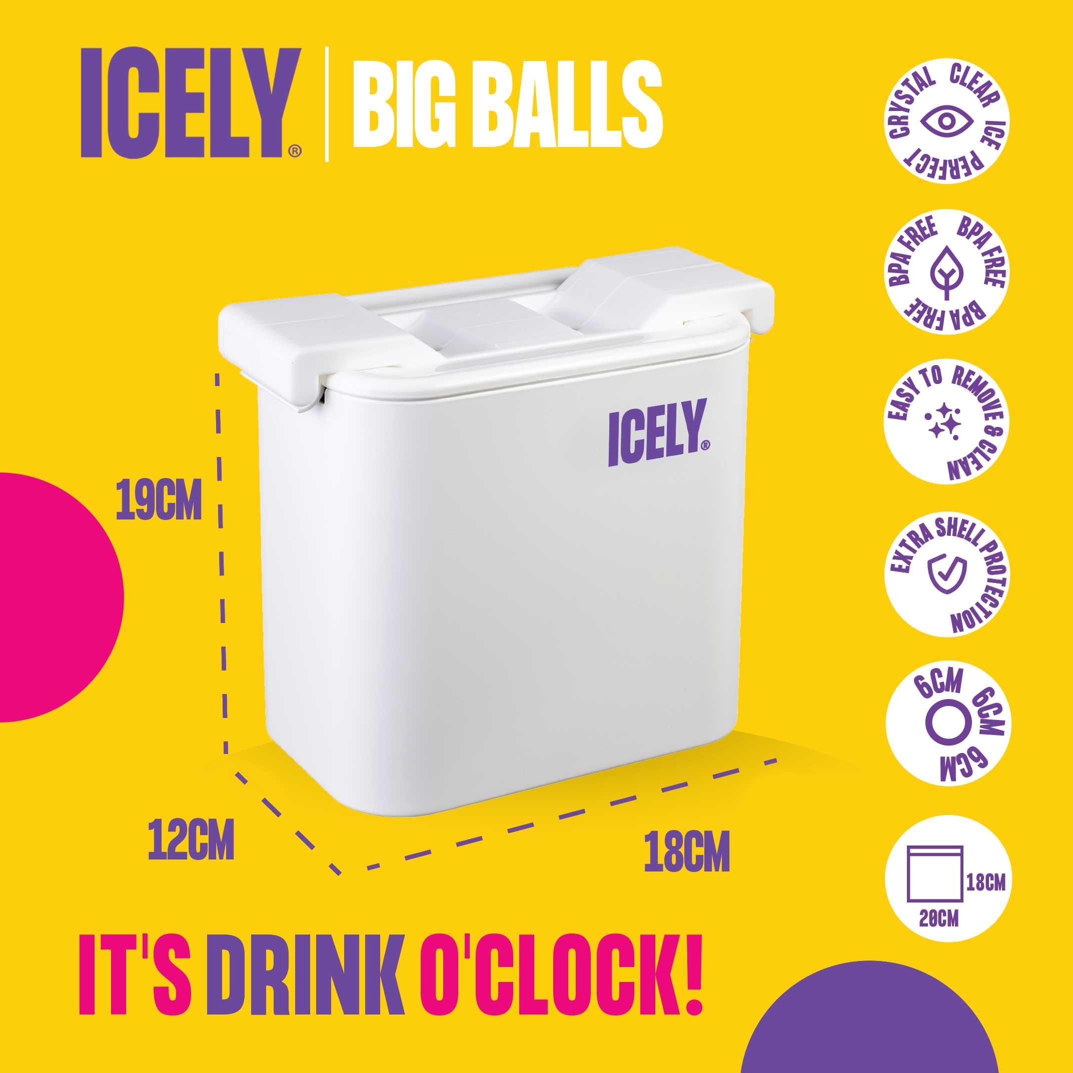 ICELY® | Foremka Kostkarka do Lodu 6cm - Krystaliczna Kula Lodu