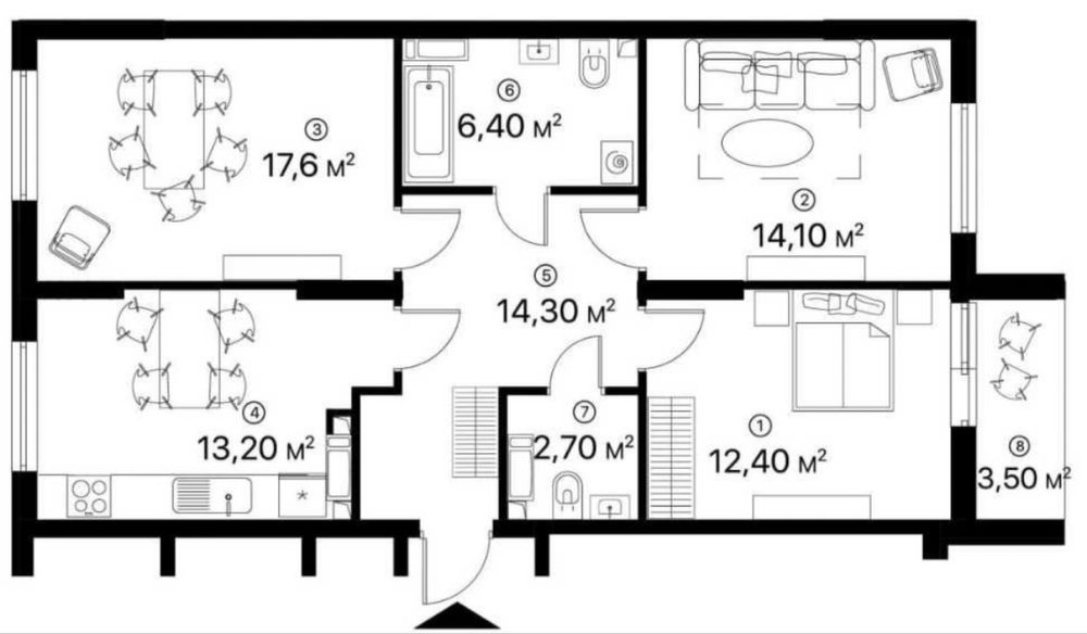 Продам 3к квартиру 84м2, ЖК Лебединий, 3 буд