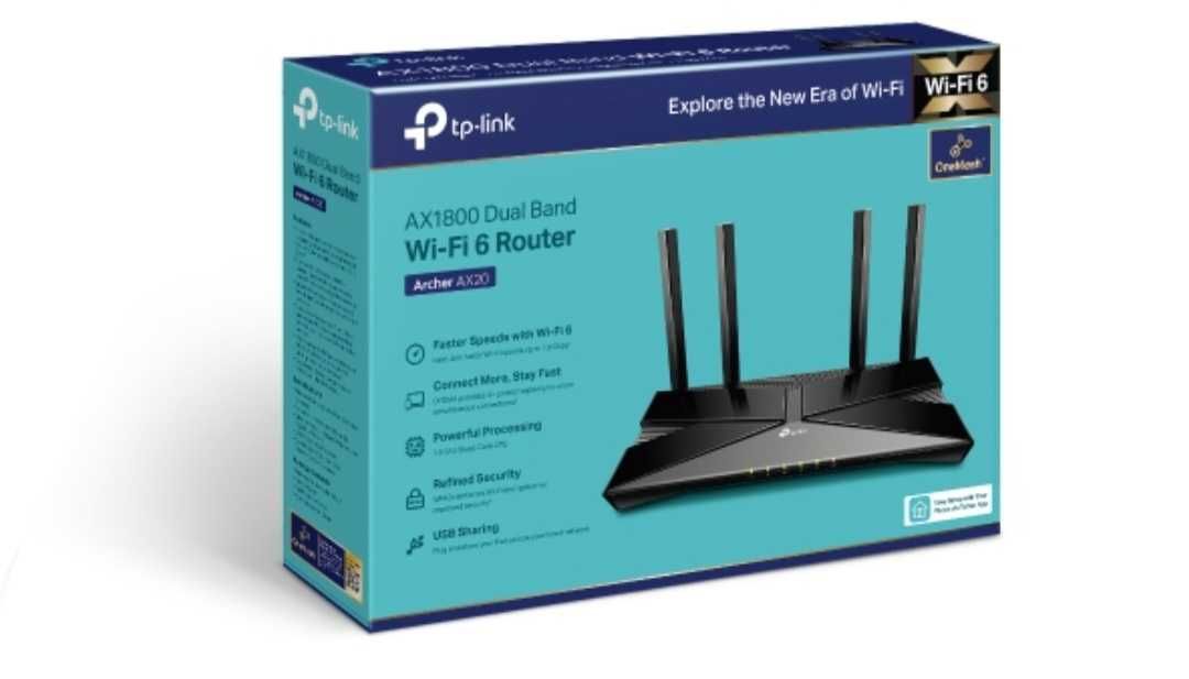 Tplink Archer AX20 Router Gigabit WiFi 6 AX1800 Dual Band