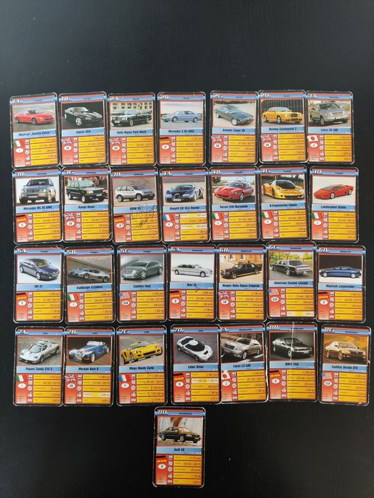 Karty kolekcjonerskie samochodów Ravensburger