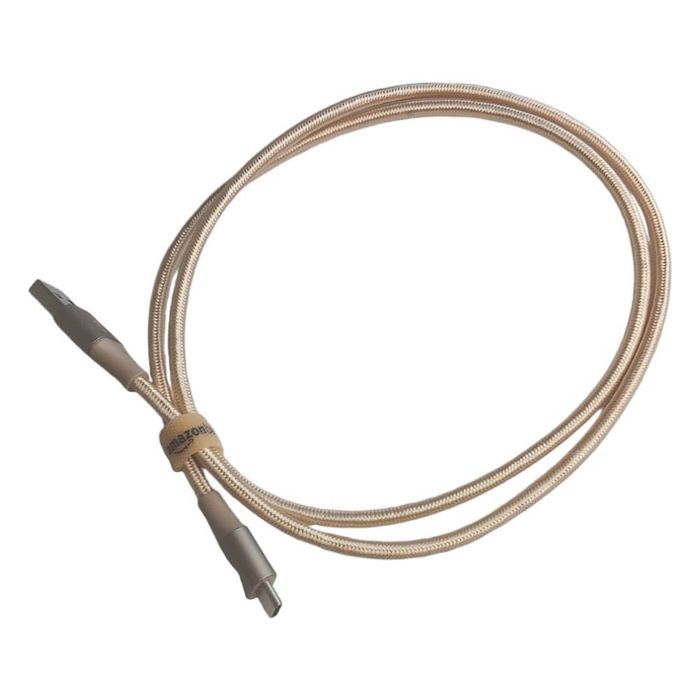 kabel usb typ c 3.1 ładowarka nylonowy 0,9m złoty