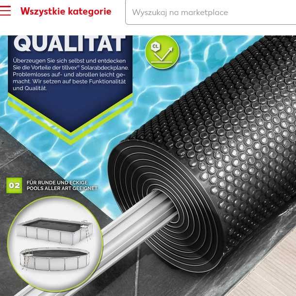 plandeka solarna basenowa 400 µm okrągła 305 cm