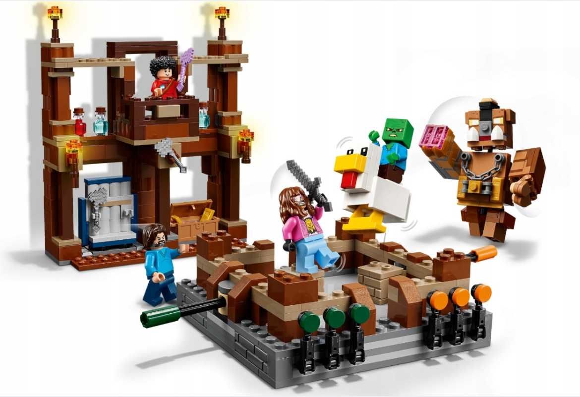 Klocki LEGO Minecraft Ring w Leśnym Dworze 21272 Zestaw + FIGURKI