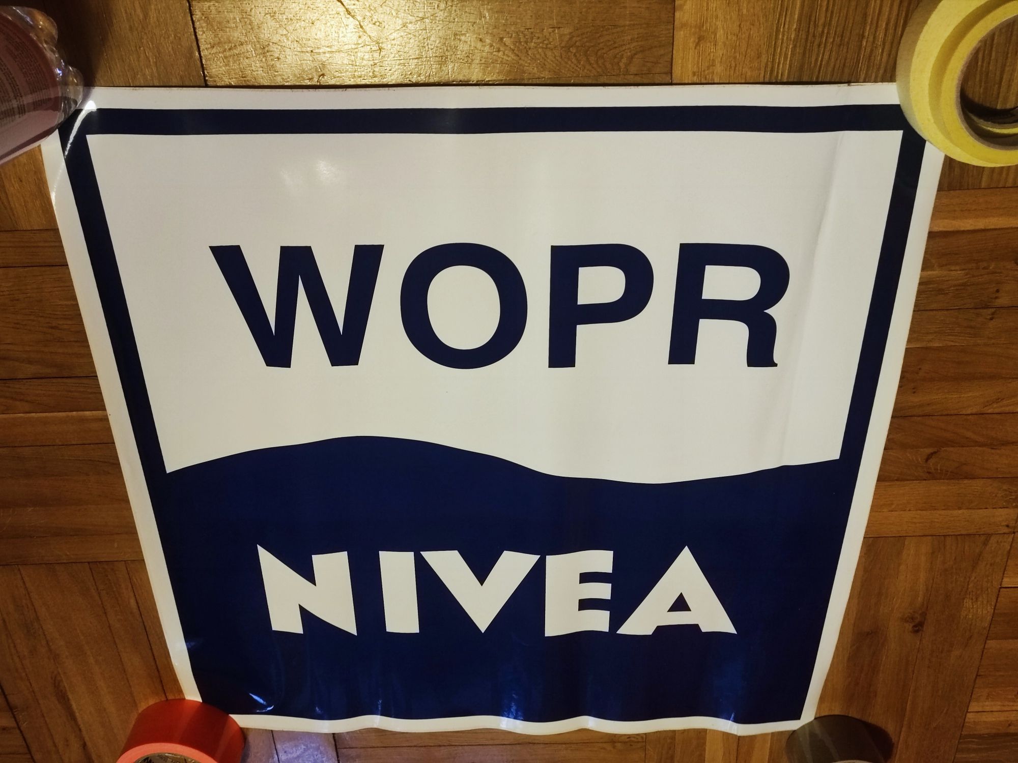 Naklejka NIVEA WOPR duża 59cm stan DB