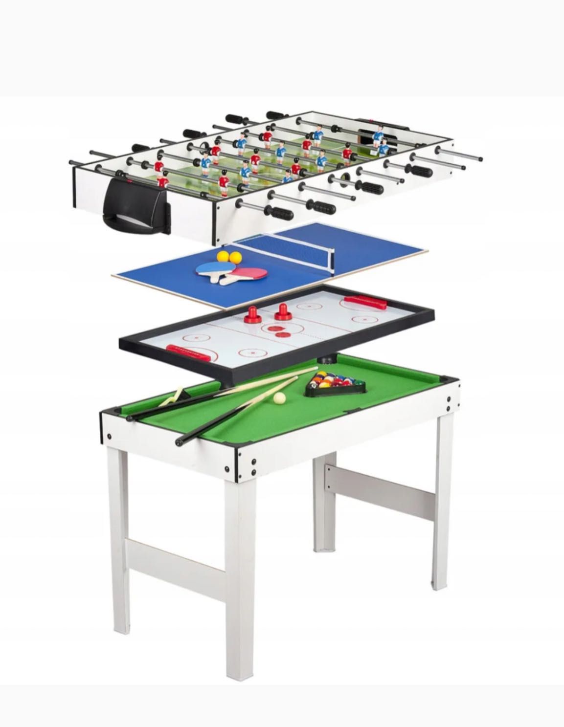 Stół do gier 4w1 /pilkarzyki ,bilard , Ping pong, cymber
