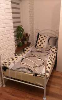 Łóżko pojedyncze kute metalowe Glamour 90 x 190 / 200  białe