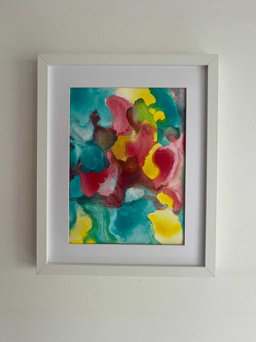 Pintura abstrata em acrílico