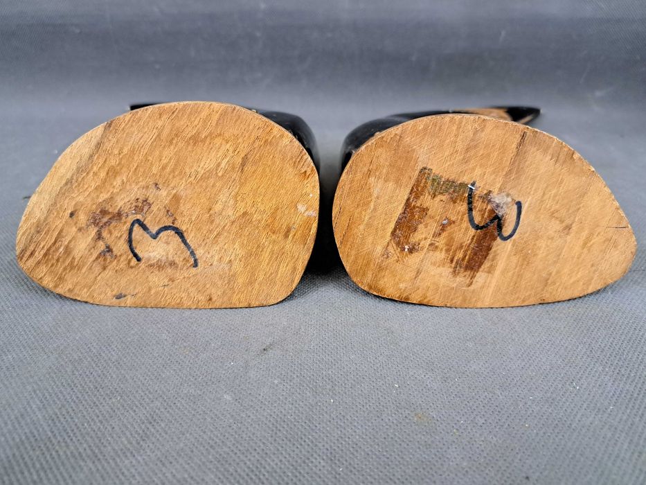 Chińskie rogi bawole, para, rzeźbione