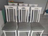 6 krzeseł białe stołowe jadalnia