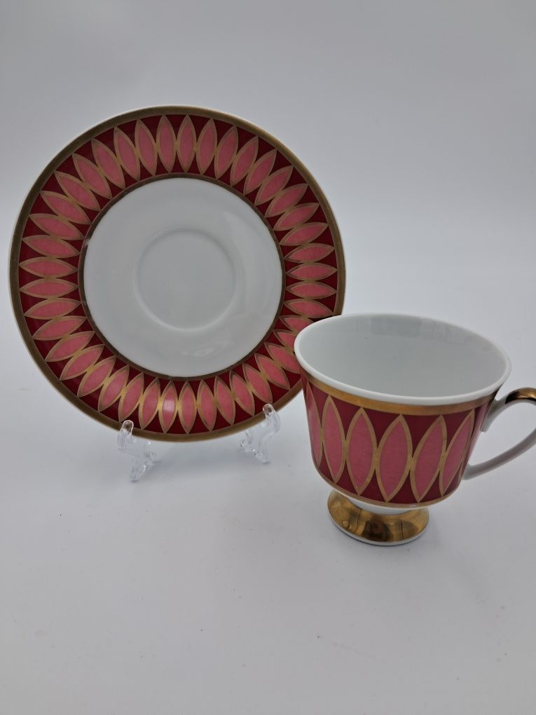 Bavaria Johann Seltmann duo talerzyk I filiżanka porcelana vintage
