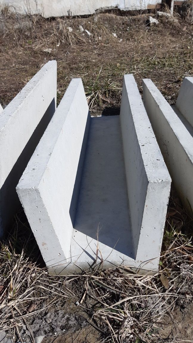 Лотки жолоба бетонні для фоси, кільця бетонні для септика