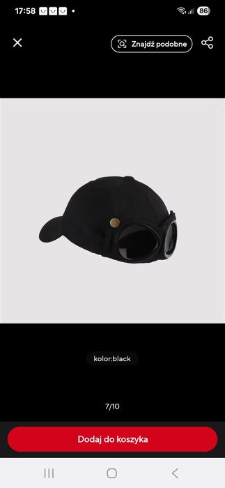 Nowa czapka lotnicze Aviator z wbudowanymi goglami