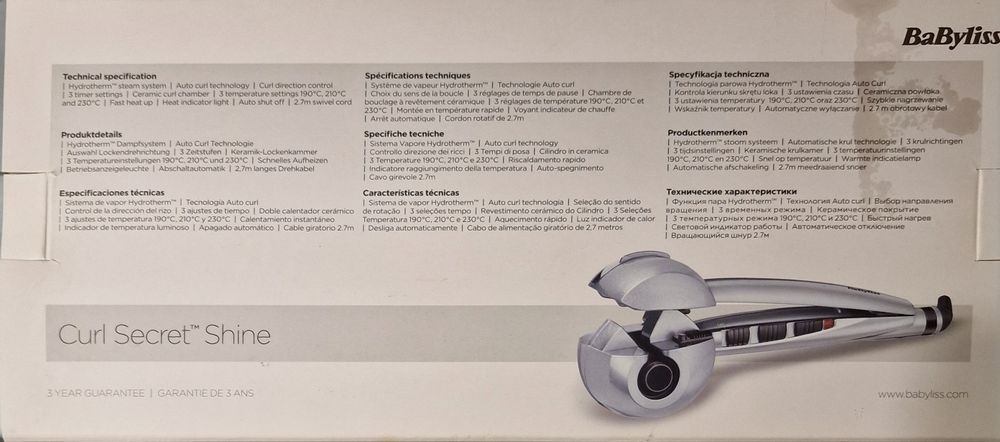 Modelador de Cabelo BABYLISS Curl Secret Hydro-Fusion C1700E