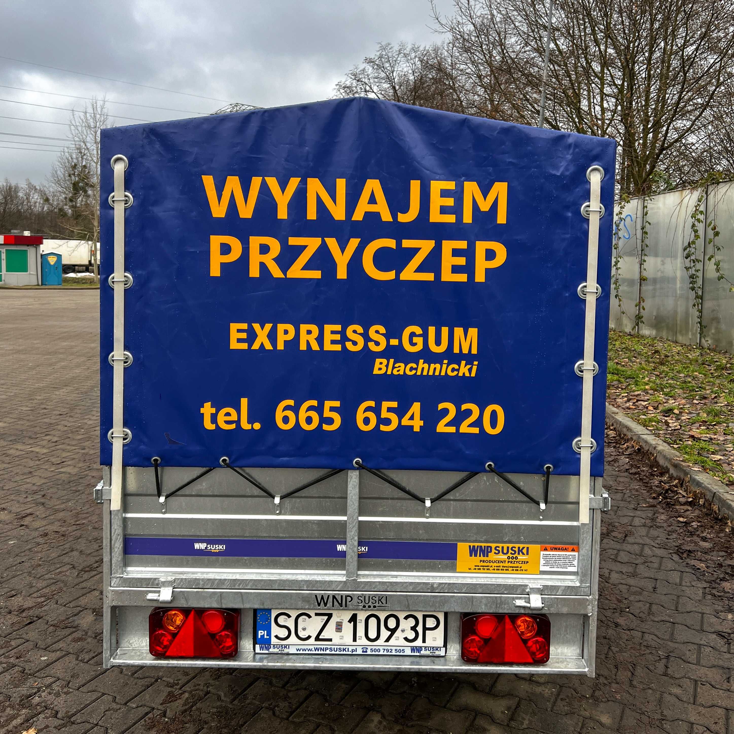 Wynajem przyczepy z plandeką - 2,30 x 1,30 x 1,25m