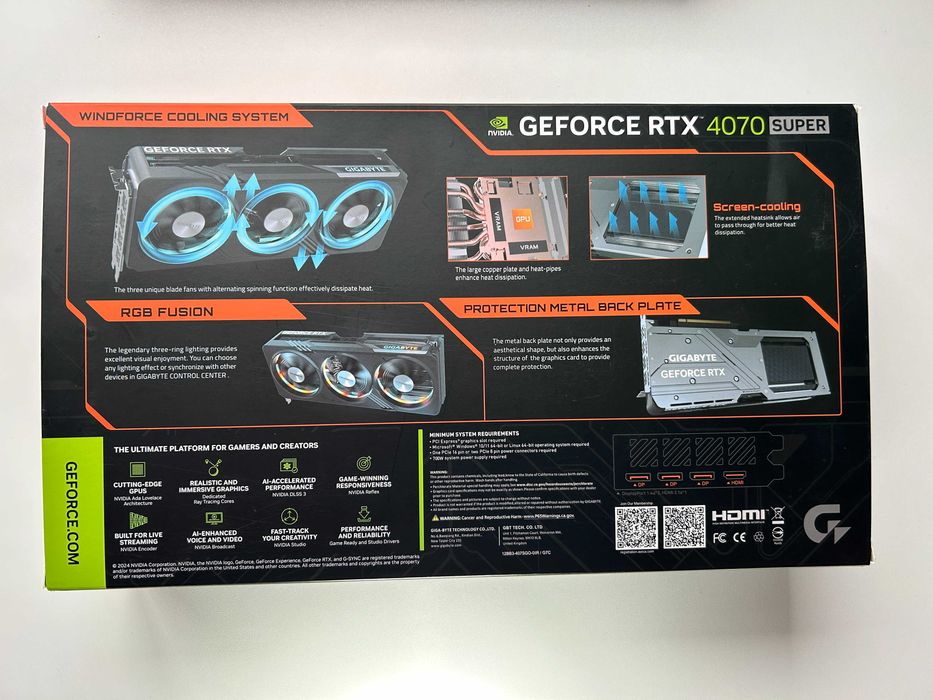Відеокарта GIGABYTE GeForce RTX4070 SUPER 12Gb GAMING OC з гарантією