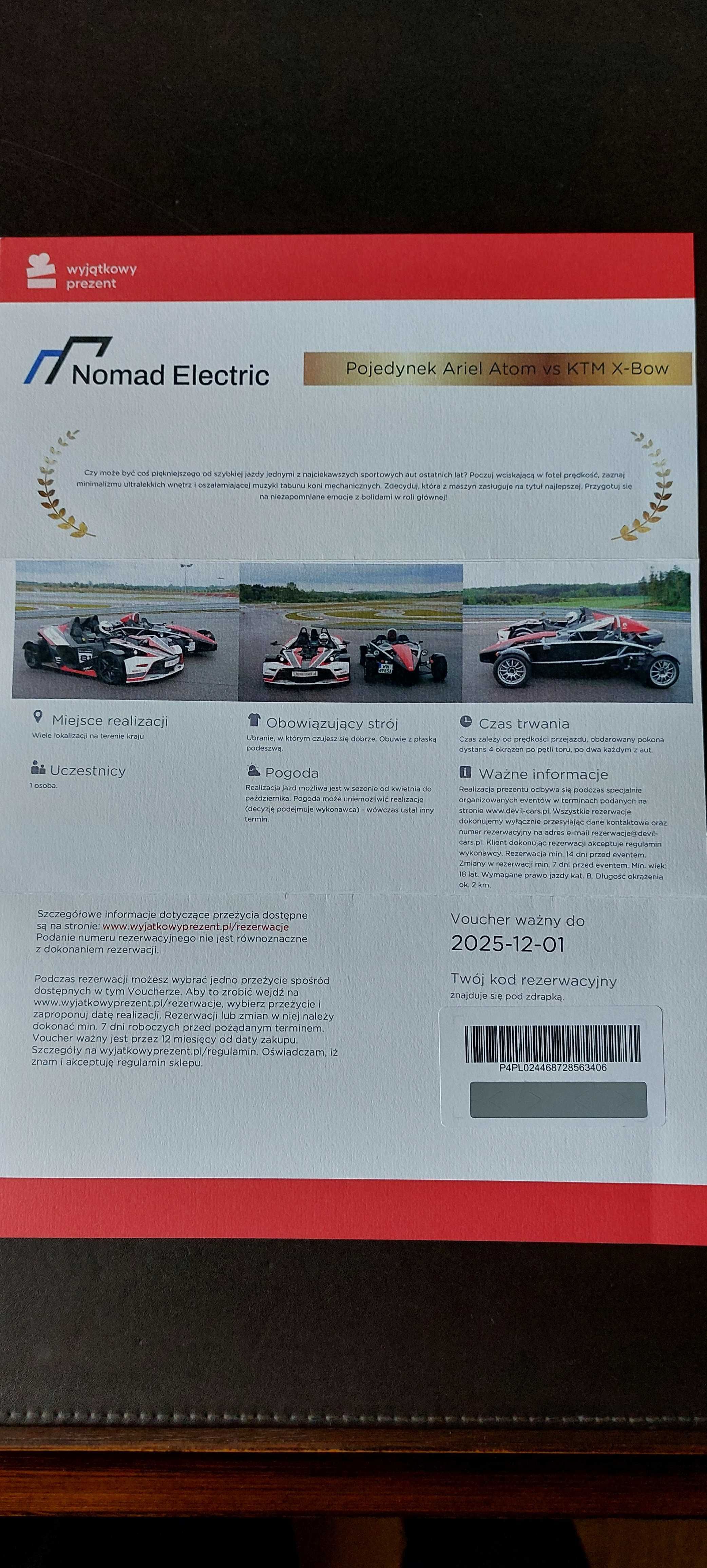 Voucher na pojedynek Ariel Atom vs KTM X-Bow