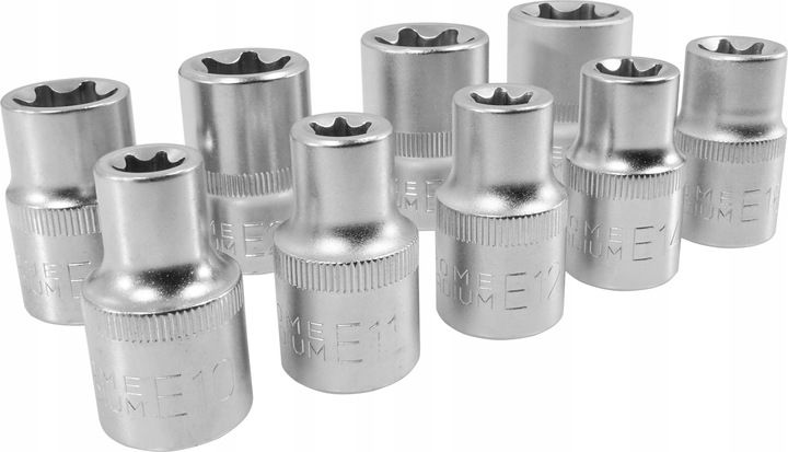 Klucze Nasadowe Torx E10-24 Nasadki Zestaw Kluczy Nasadowych Nasadek 9