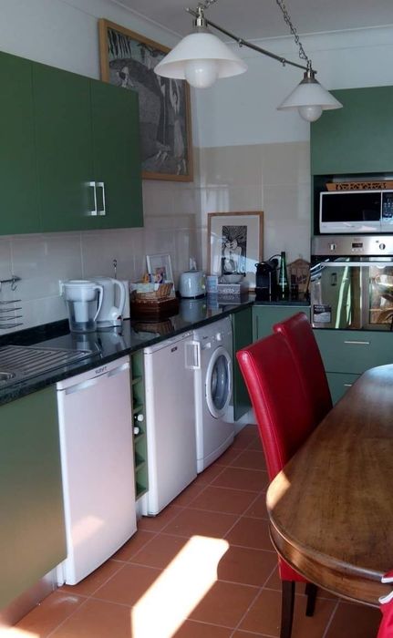 2 móveis superiores cozinha verde