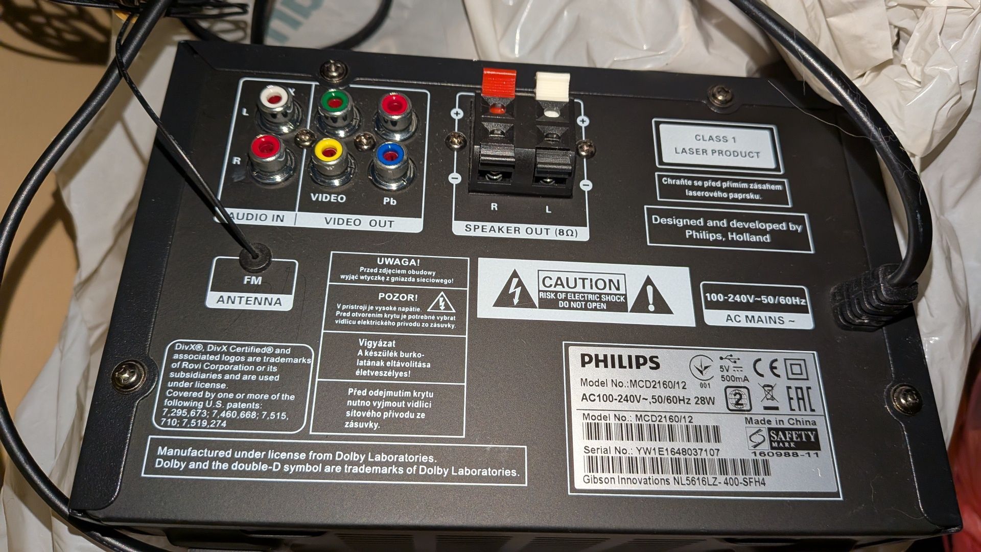 Philips MCD2160 z kolumnami – używana, sprawna