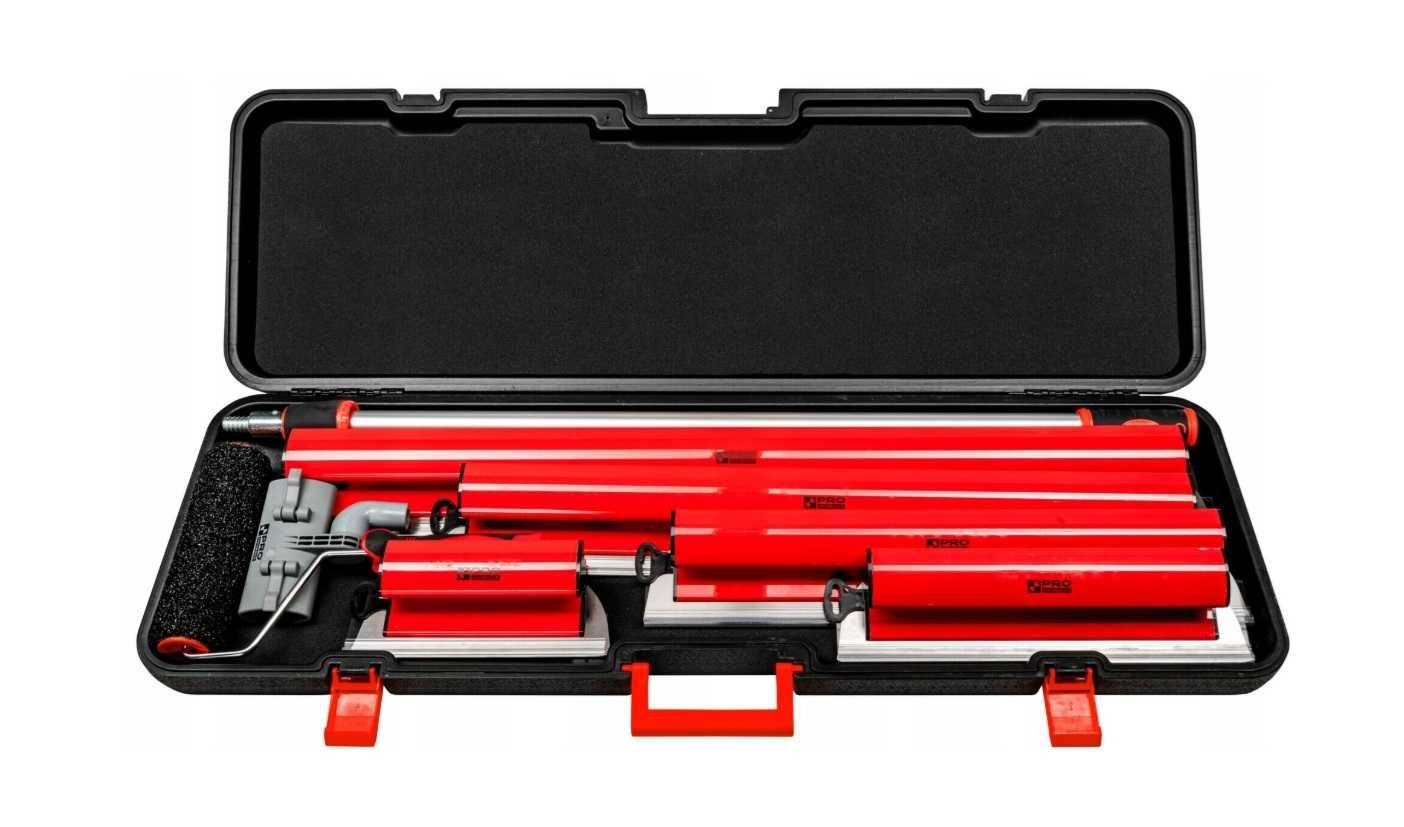 Zestaw Szpachli do Gładzi 9El Walizka Teleskop Wałek Adapter PRO-PC427