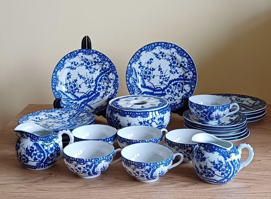 Japońska porcelana kwitnący kwiat wiśni zestaw naczyń
