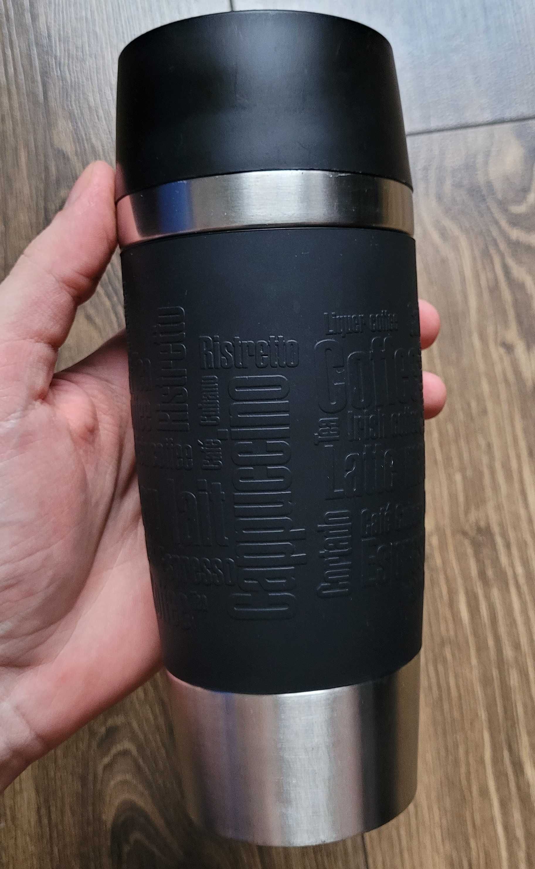 kubek termiczny Emsa Travel Mug Classic 0,36l 360ml srebrny czarny BDB