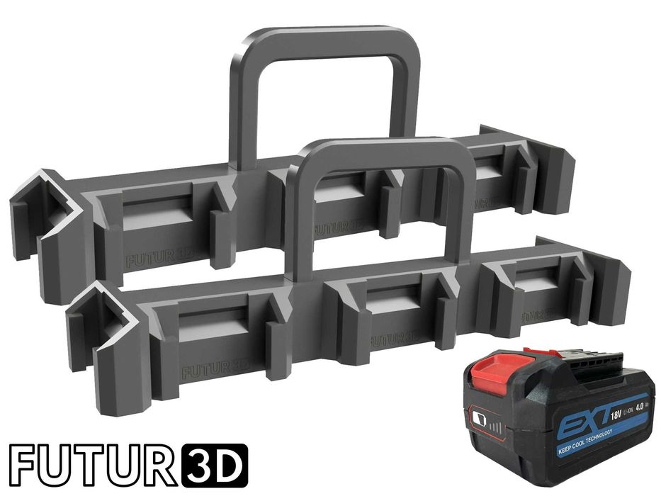 2x Transporter mini na osiem akumulatorów Erbauer 18V EXT DualVolt