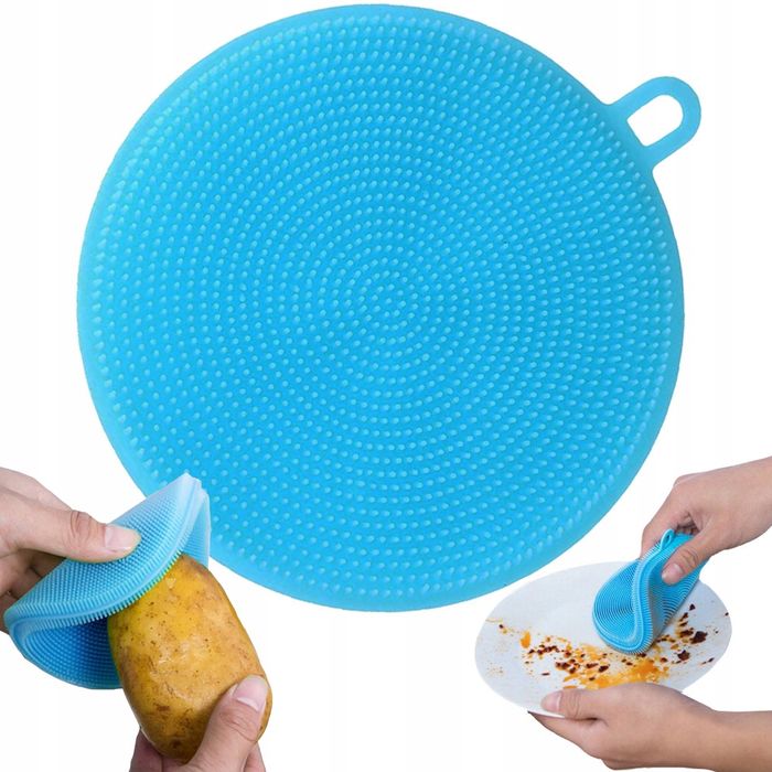 Zmywak myjka silikonowa gąbka mycia zmywania naczyń gumowa szorowania