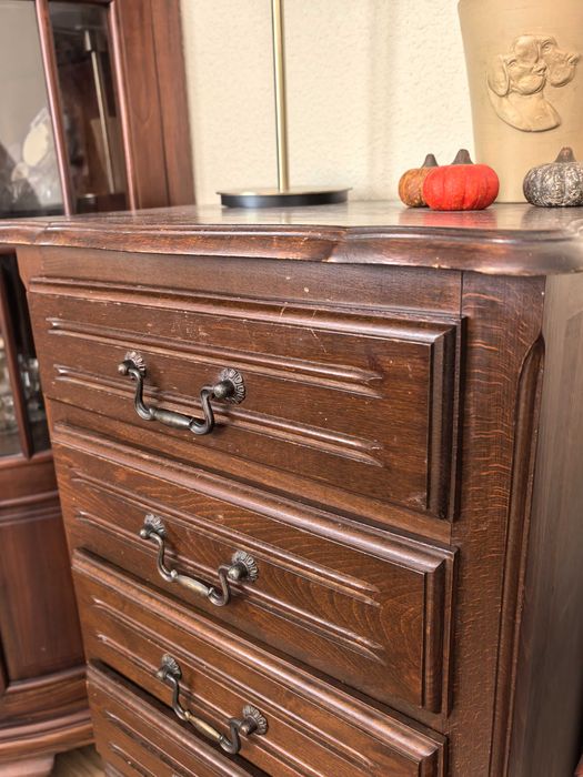 Antyczna komoda drewniana 5 szuflad ozdobna antyk