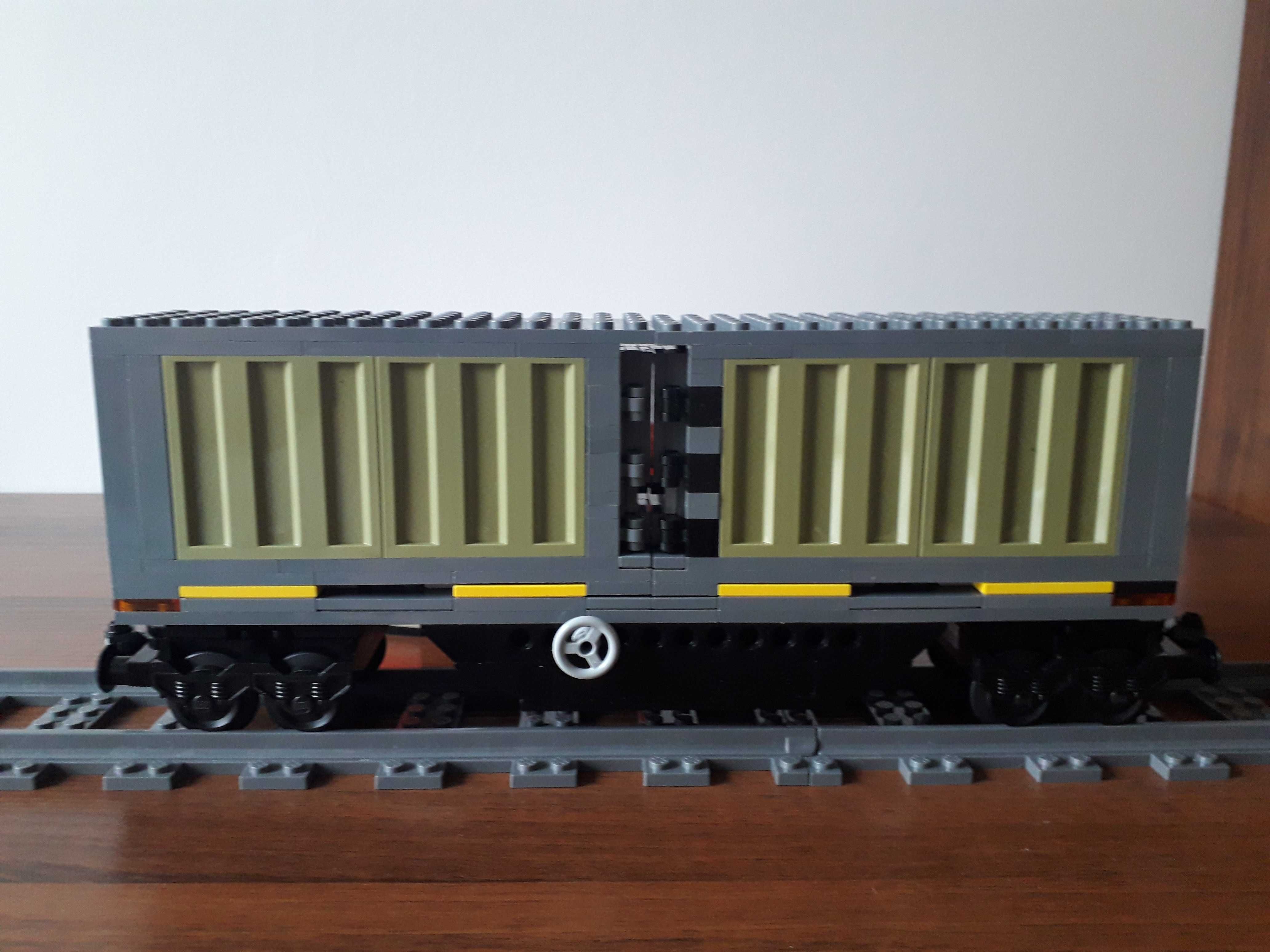 Wagon LEGO typu platforma 6x28 do przewozu kontenerów