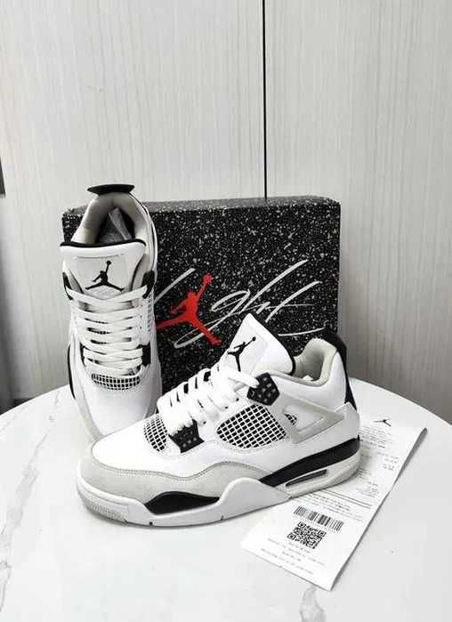Buty meskie Mokasyny Jordan_4_Retro_Military_Black R.43
