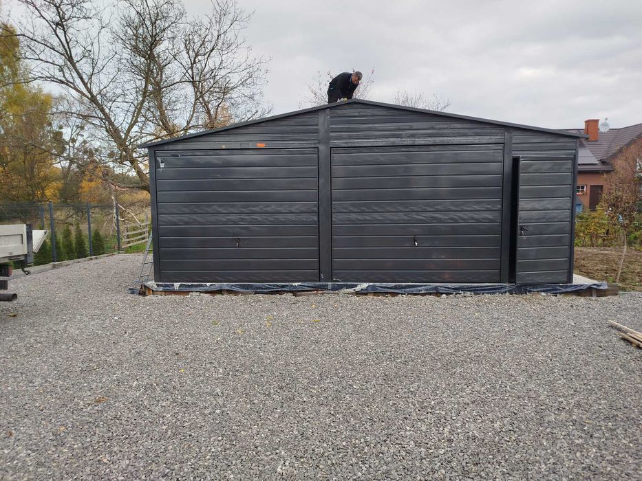 OCYNK Garaż Blaszany OCYNKOWANY-NA BUDOWĘ- Garaże Blaszane - Maj-Blach