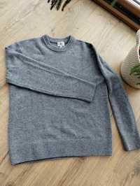 Sweter wełna szary H&M