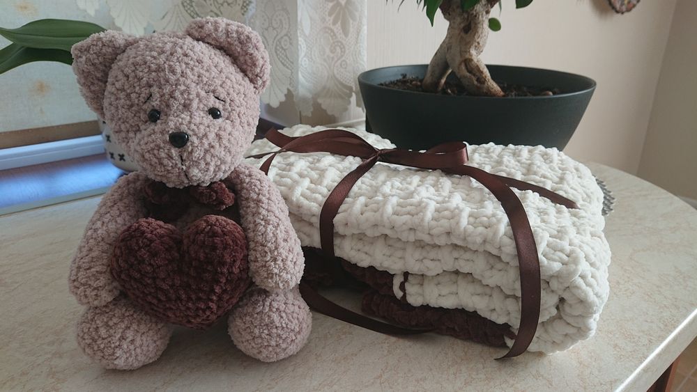 Плед дитячий іграшка подарунковий комплект