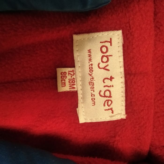 Зимовий дитячий комбінезон Toby Tiger розмір 12-18м. 86 см.