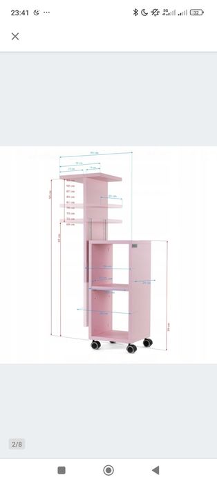 Sparklelash stolik kosmetyczny przedłużenie rzęs Lashtable różowy