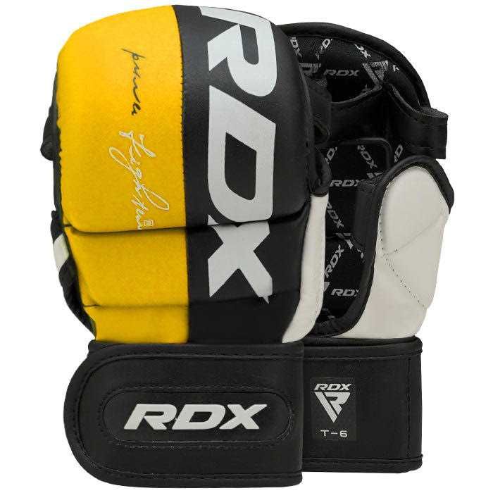 Оригинальные Перчатки RDX T6 MMA Sparing Gloves - Black/Yelow